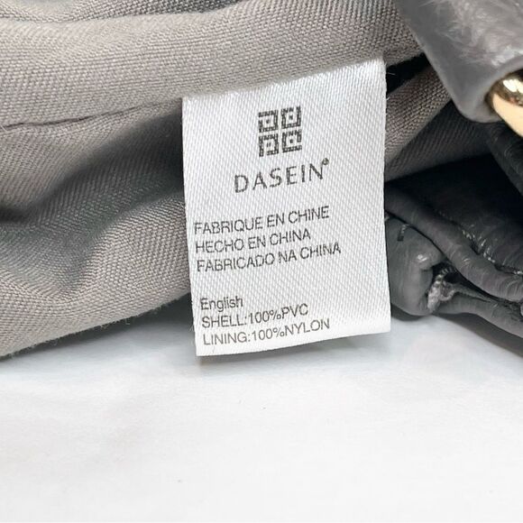 Dasein Women’s Handbag Satchel Top Handle Purse Gray - Picture 12 of 15